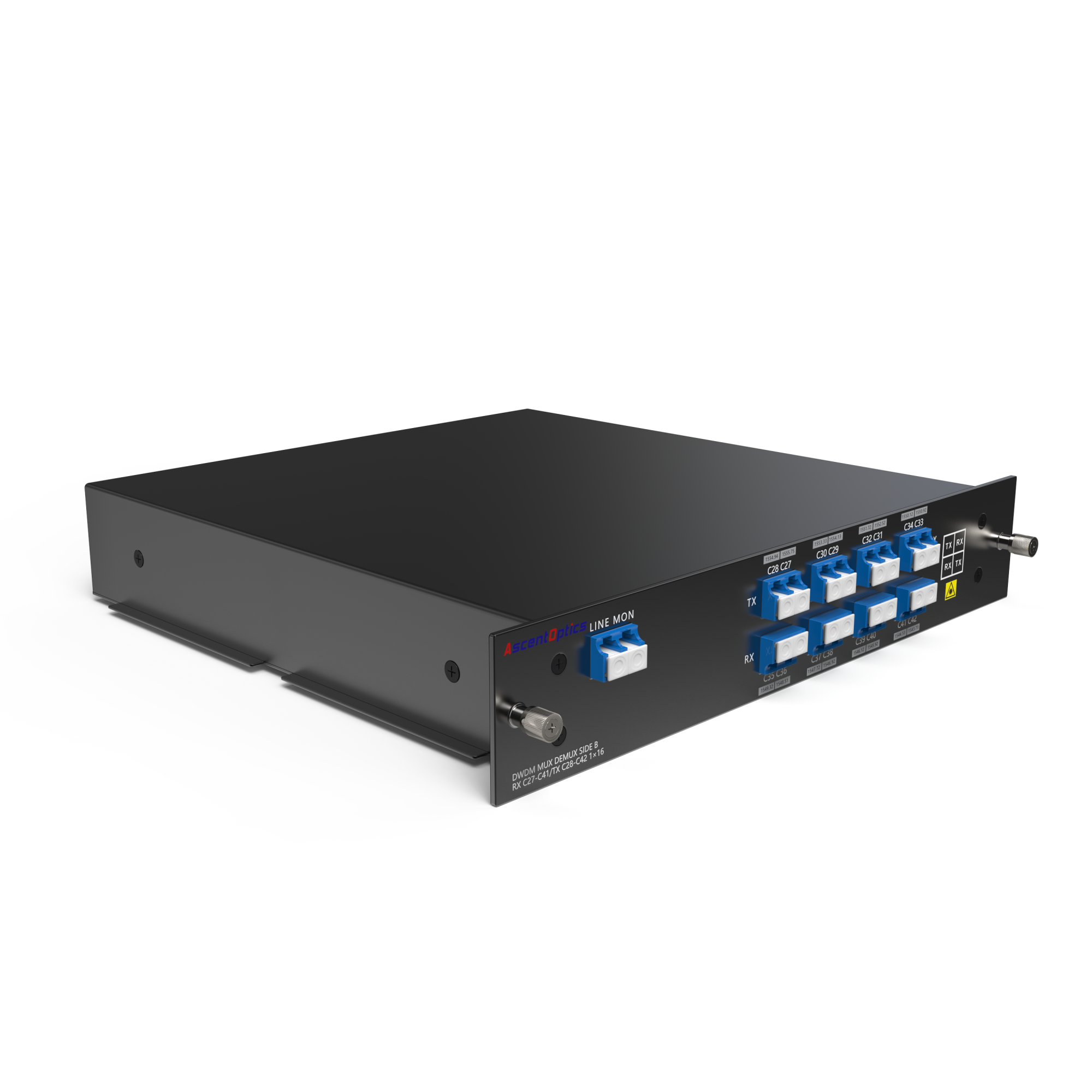 Single Fiber DWDM Mux/Demux 8CH 16 Wavelengths C21-C60 with MON Port Side B, LGX Box