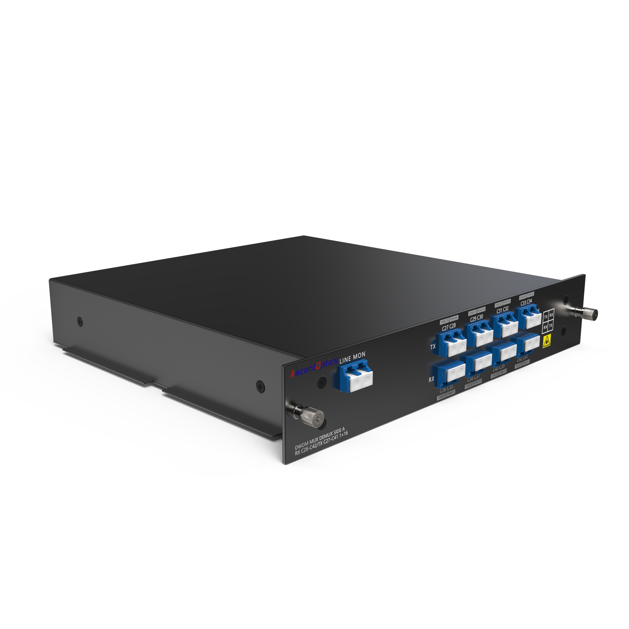 Single Fiber DWDM Mux/Demux 8CH 16 Wavelengths C21-C60 with MON Port Side A, LGX Box