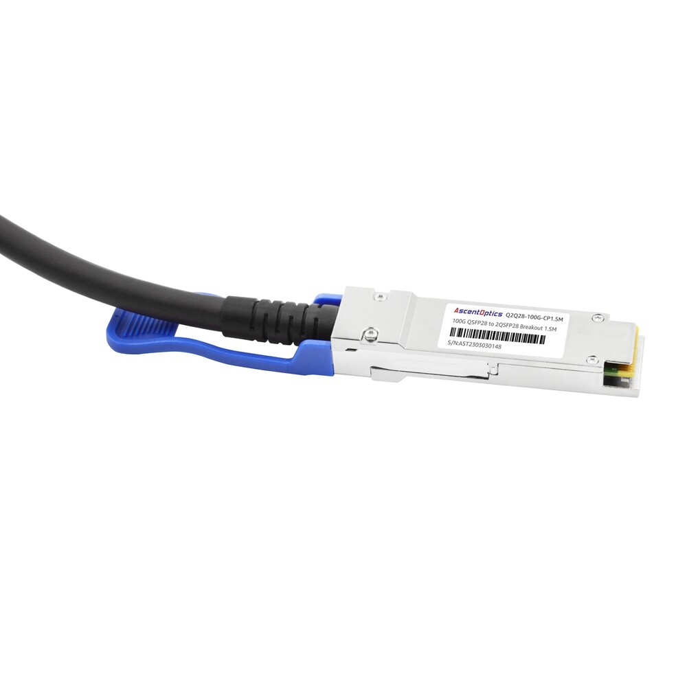 100G QSFP28 to 2x 50G QSFP28 Copper Breakout Cable,1.5 Meter,Passive