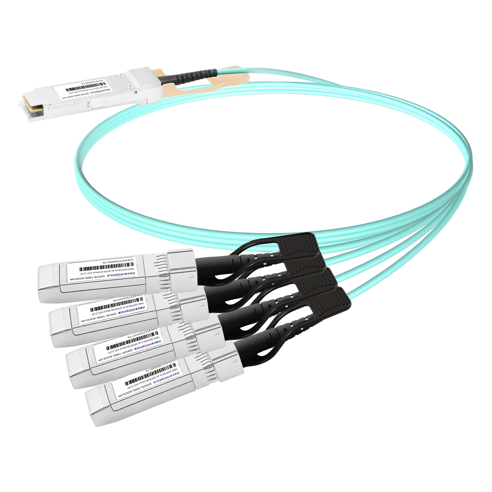 100G QSFP28 to 4x 25G SFP28 Breakout AOC Cable,xx Meter