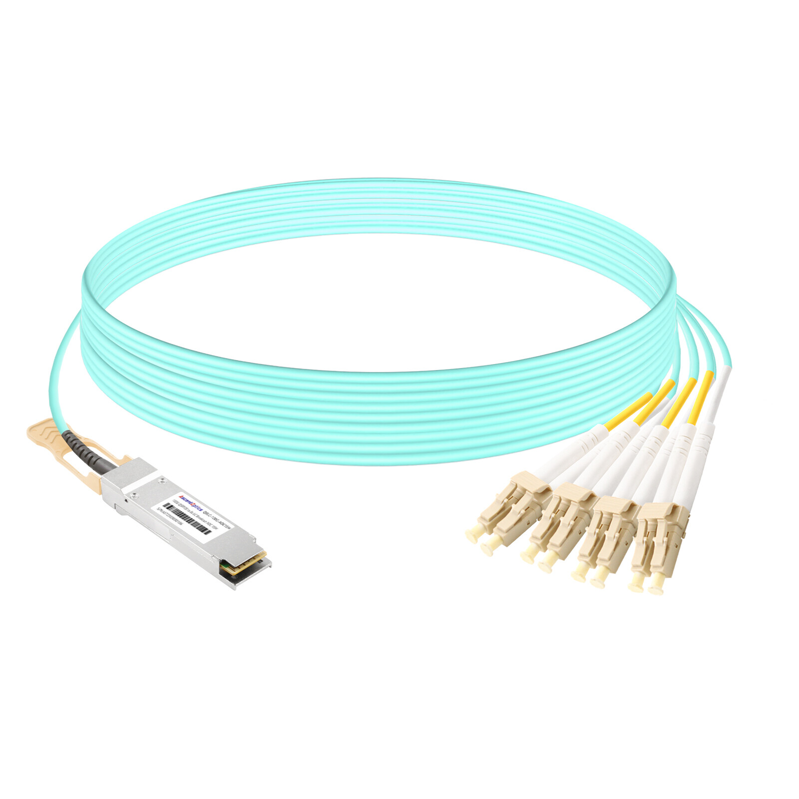 100G QSFP28 to 8x LC Breakout AOC Cable,15 Meters
