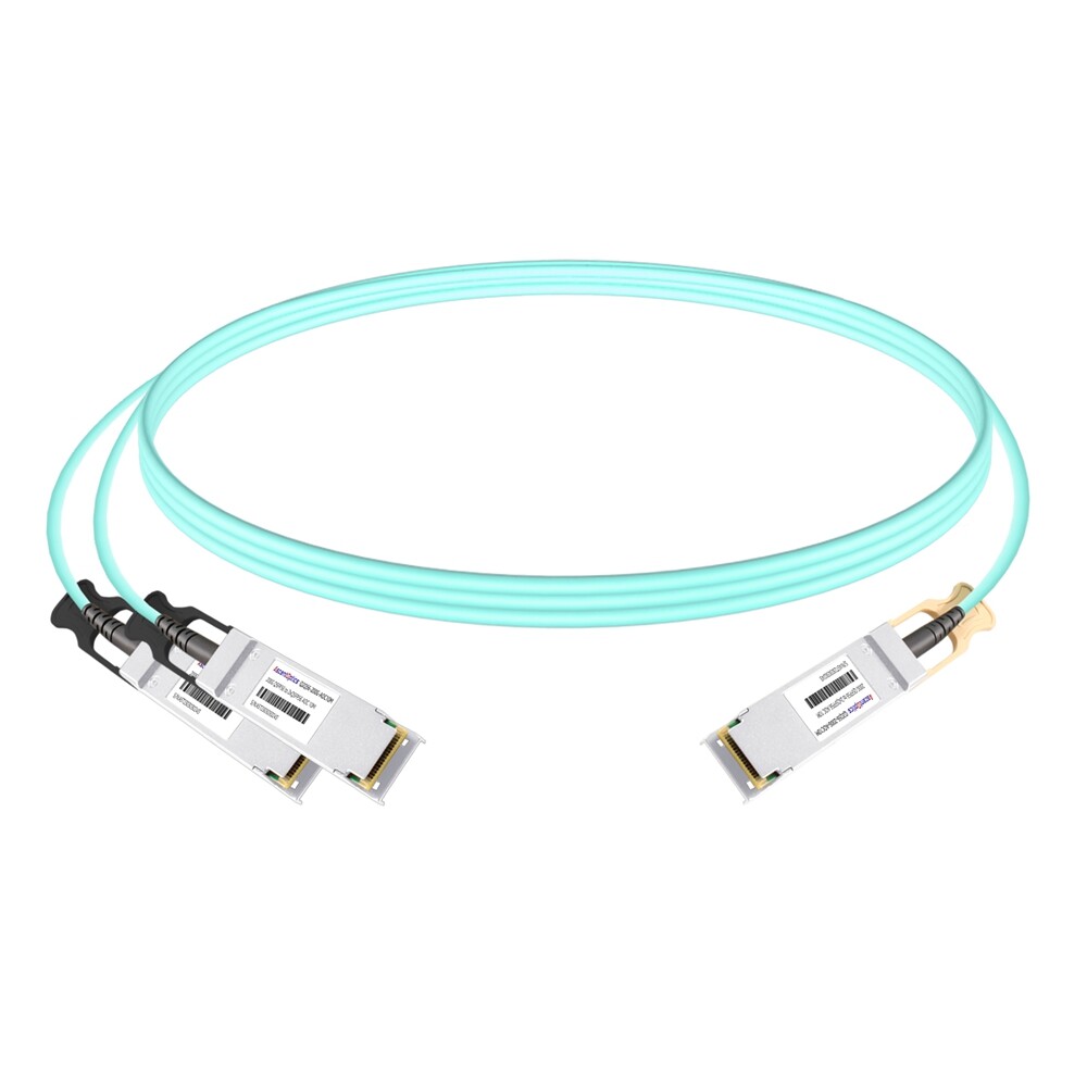 200G QSFP56 to 2x 100G QSFP56 Breakout AOC Cable,10 Meters
