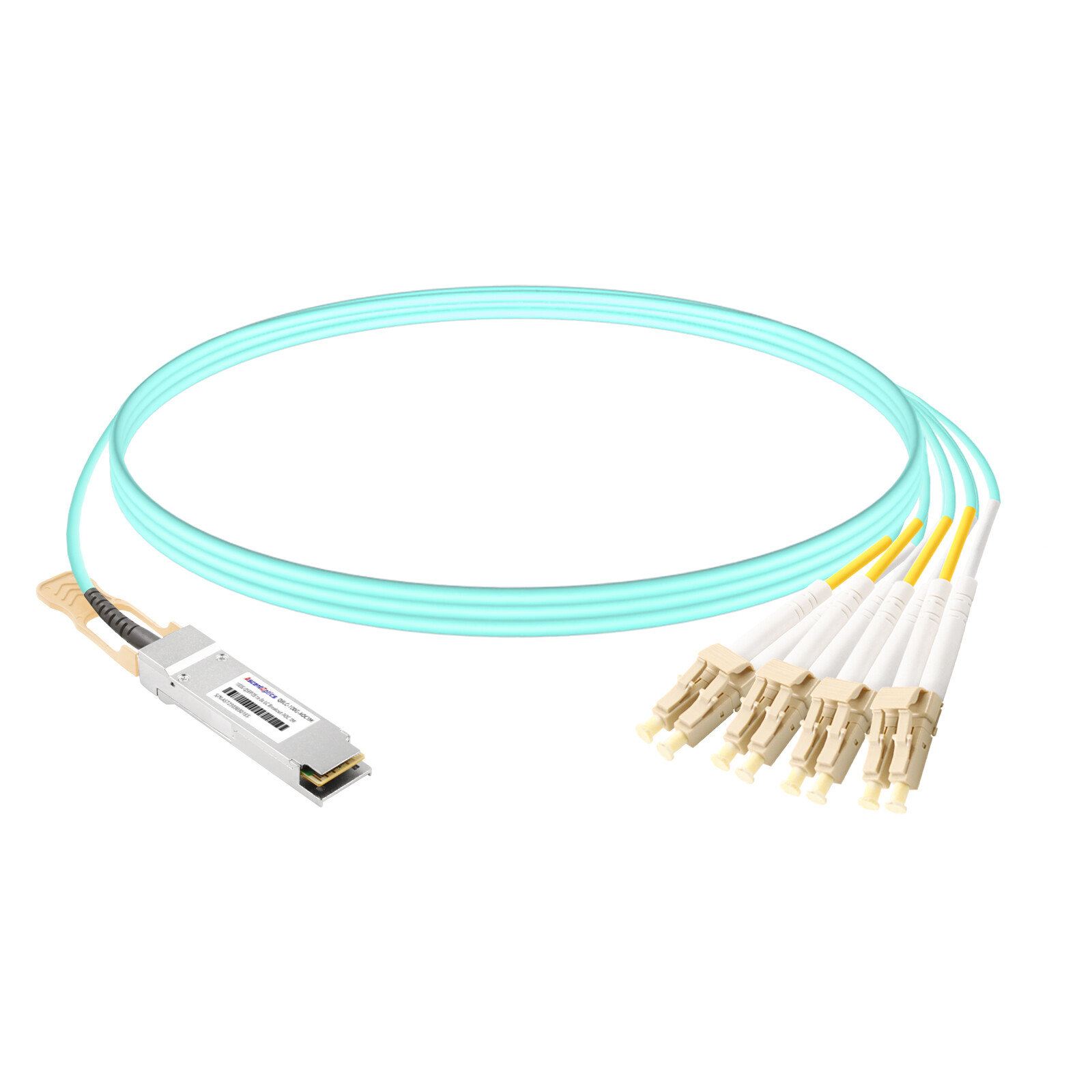100G QSFP28 to 8x LC Breakout AOC Cable,1 Meter