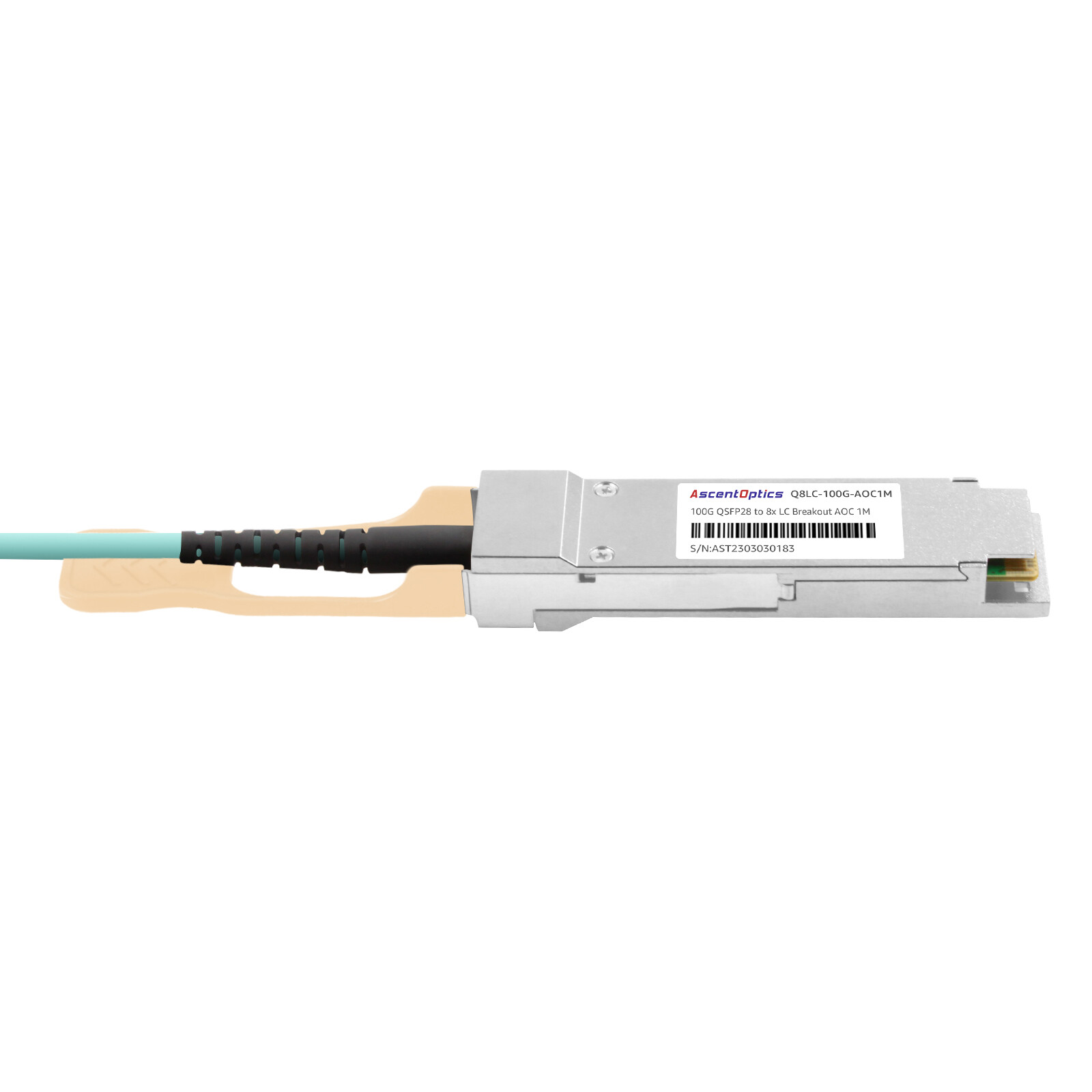 100G QSFP28 to 8x LC Breakout AOC Cable,xx Meter