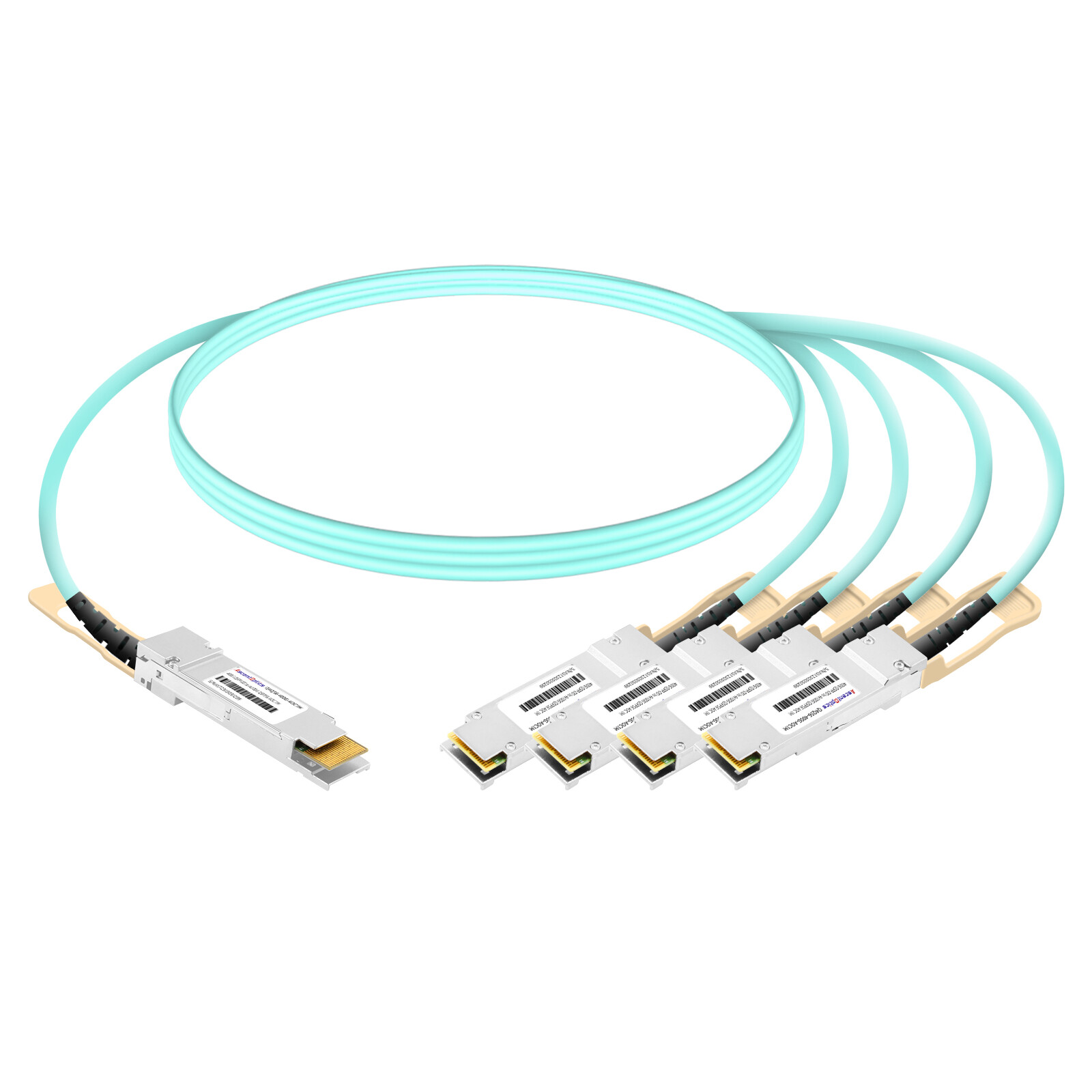 400G QSFP-DD to 4x 100G QSFP56 Breakout AOC Cable,1 Meter