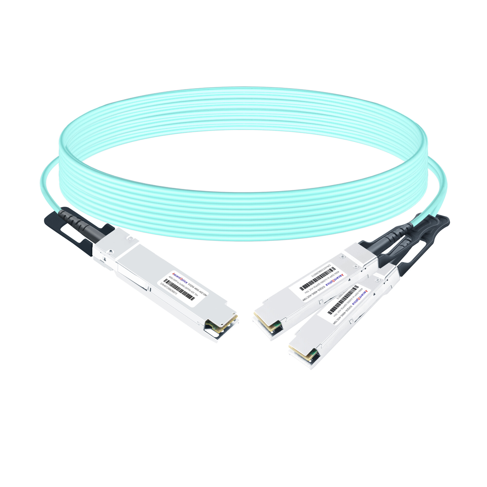 400G OSFP to 2x 200G QSFP56 Breakout Active Optical Cable,10 Meter