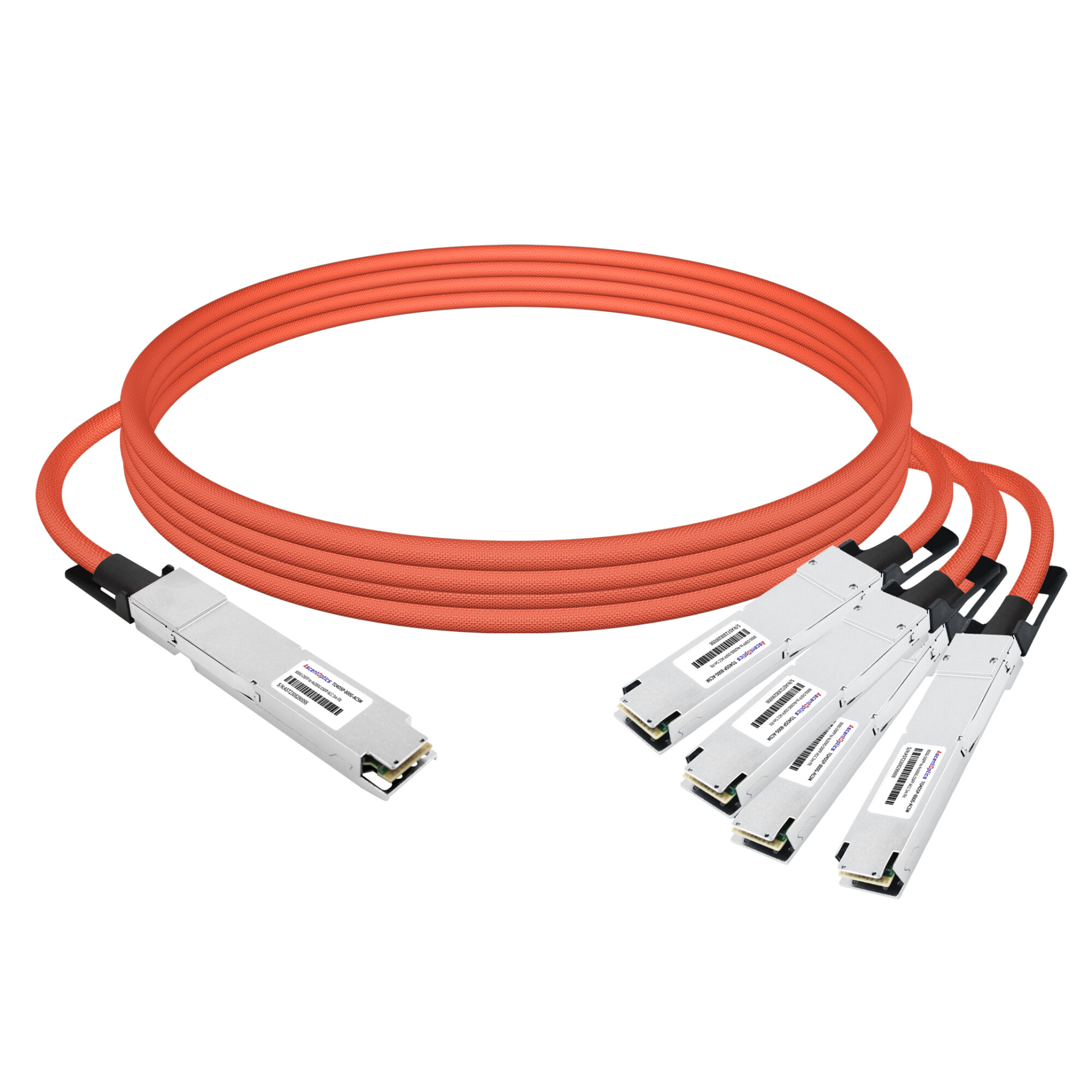 800Gb/s Twin-port OSFP to 4x 200Gb/s OSFP Active Copper Splitter Cable,5 Meter